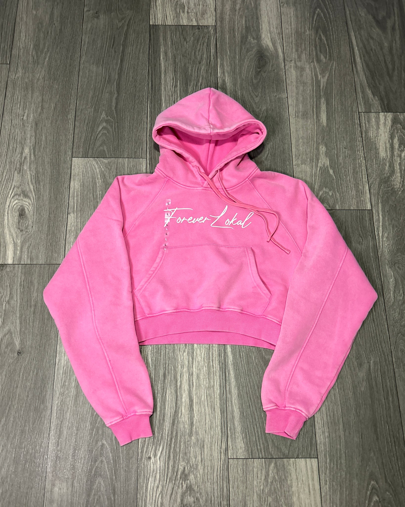 LOKAL Queen "Signature" Cropped Hoodie