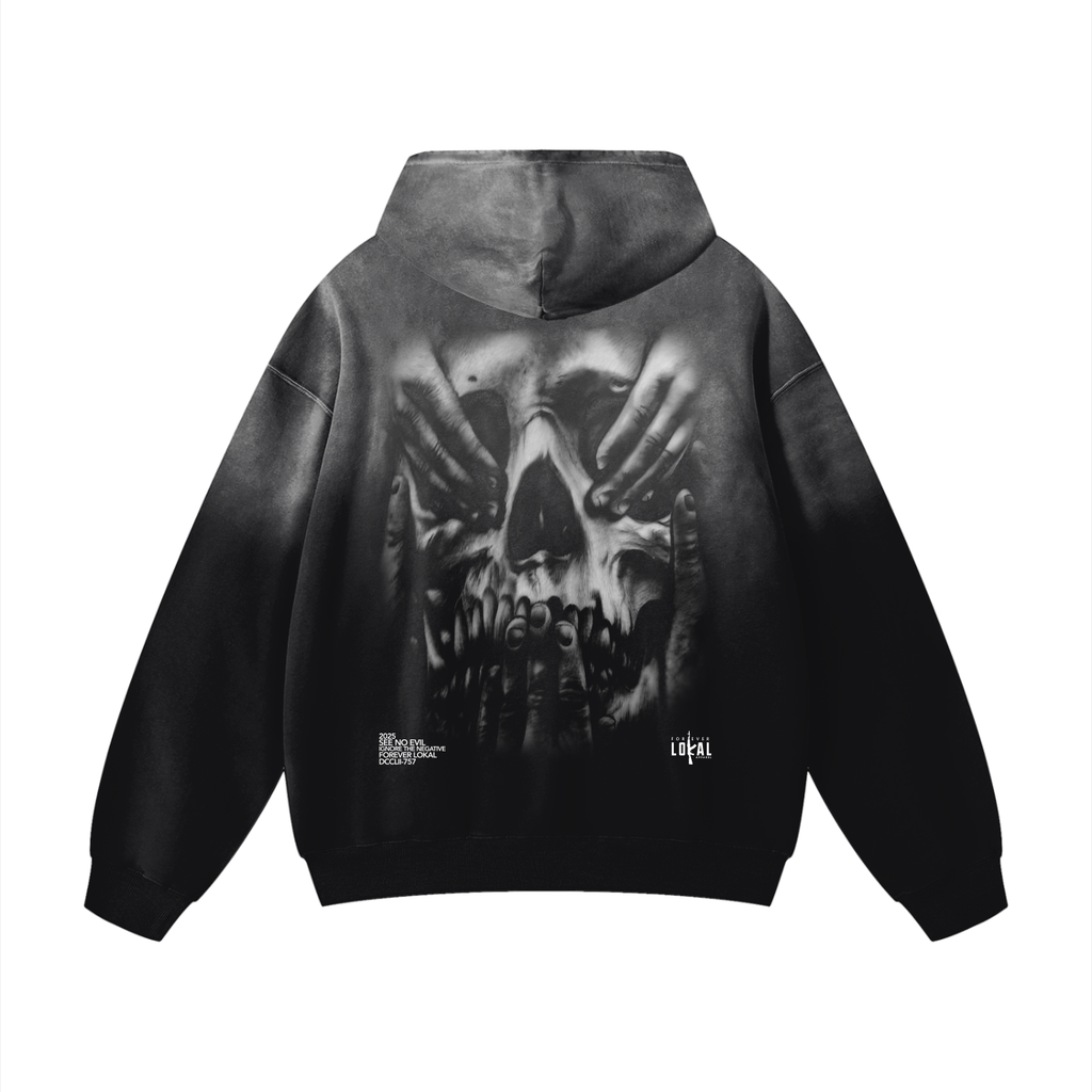 Forever "See No Evil" - Heavyweight Sunfade Oversized Hoodie