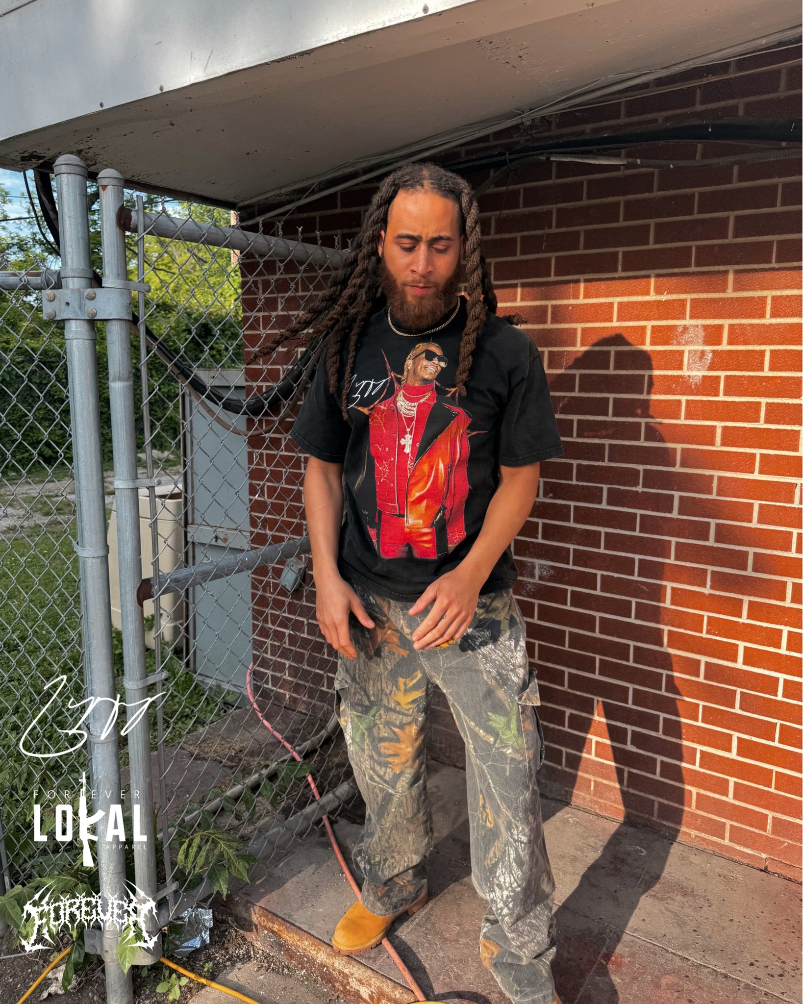 FOREVER KING SPIDER Oversize Snow Washed T-Shirt