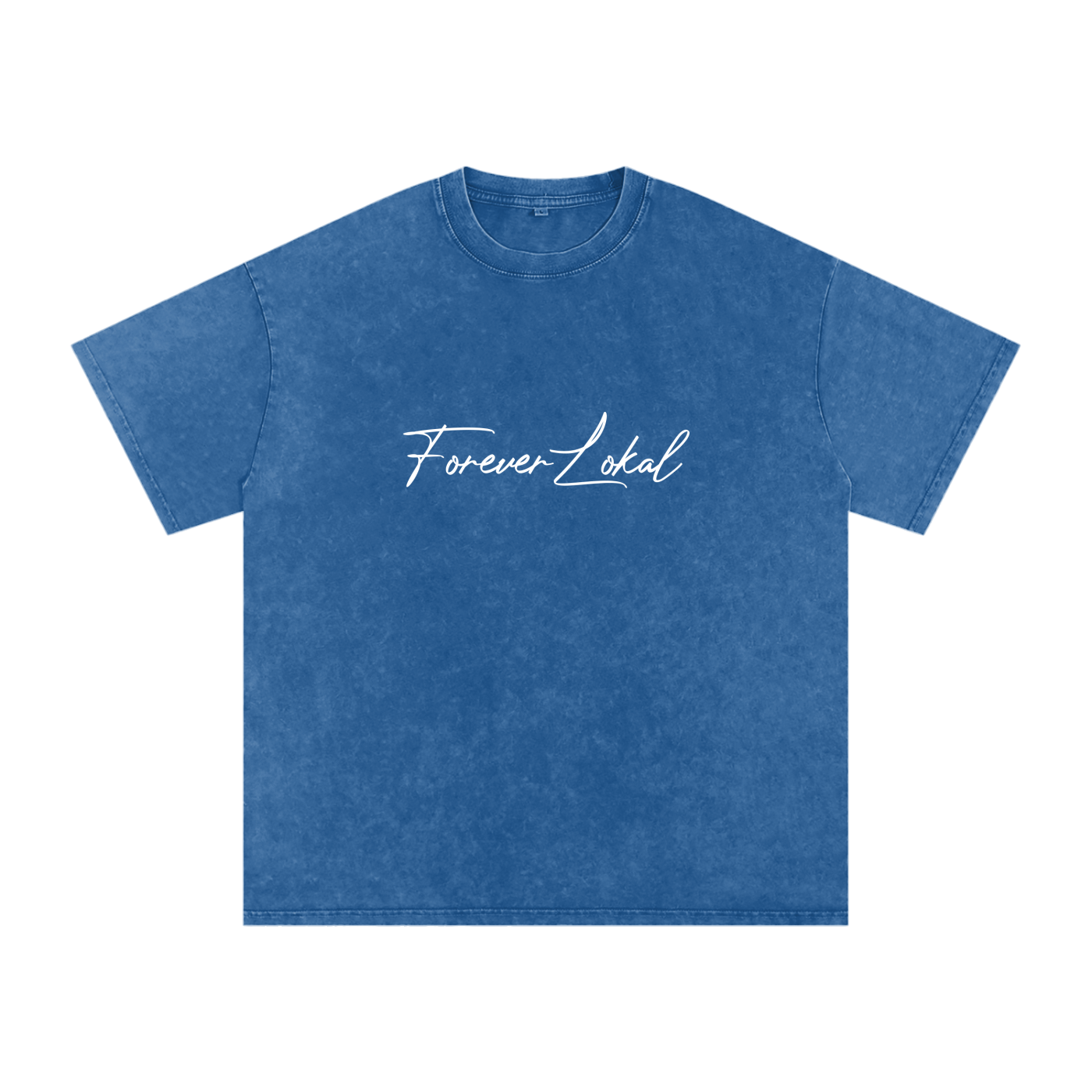 "Forever Lokal Signature"- Snow Washed Unisex Tee