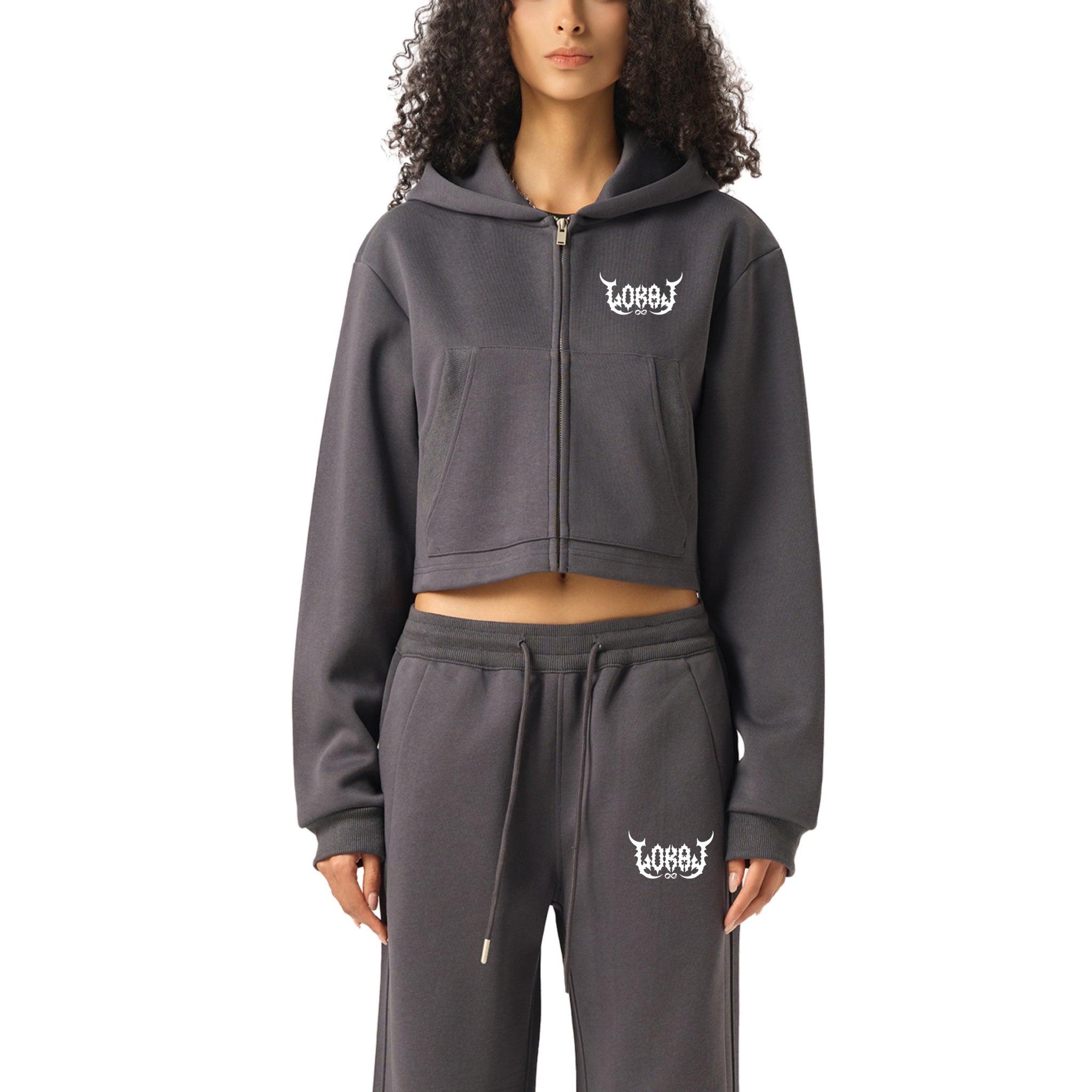 She Lokal Drawstring Straight-Leg Sweatpants - ( Sweatsuit Bottoms )