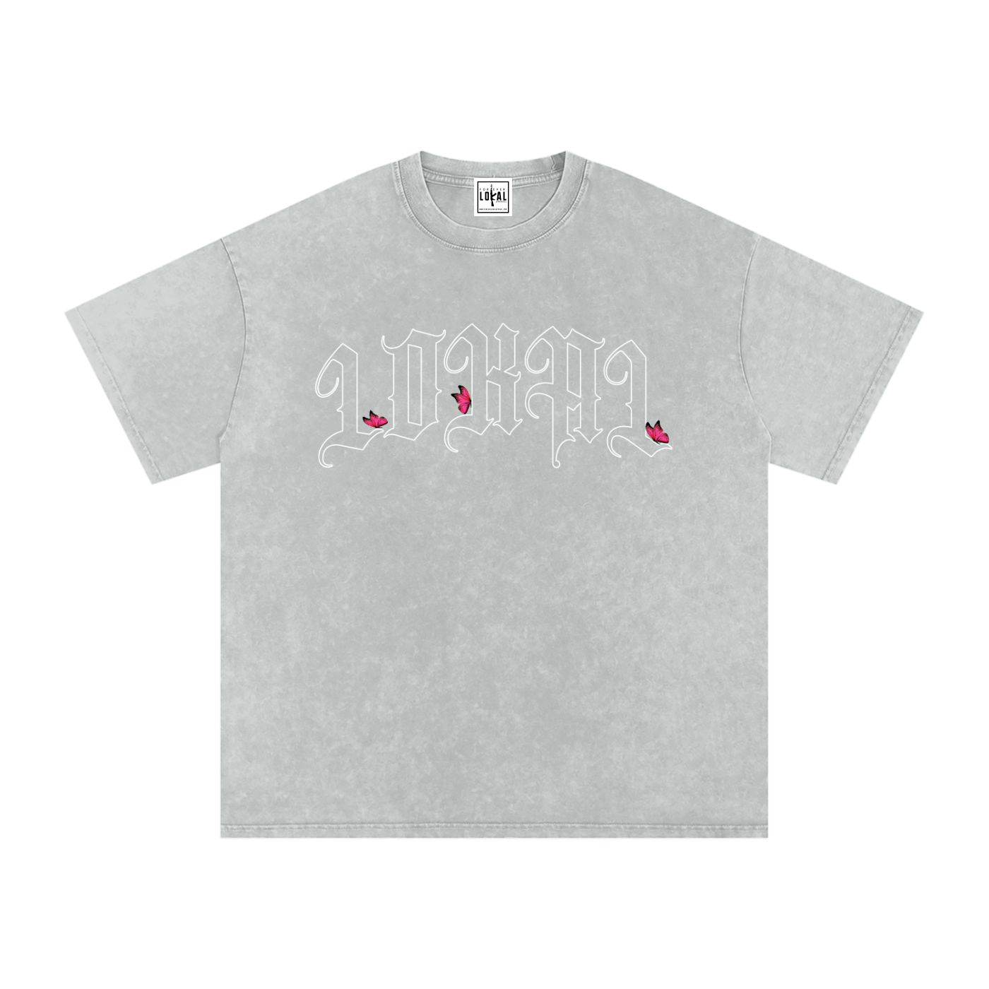 "Butterflies In Formation" Vintage Washed T-Shirt (Breast Cancer Awareness)