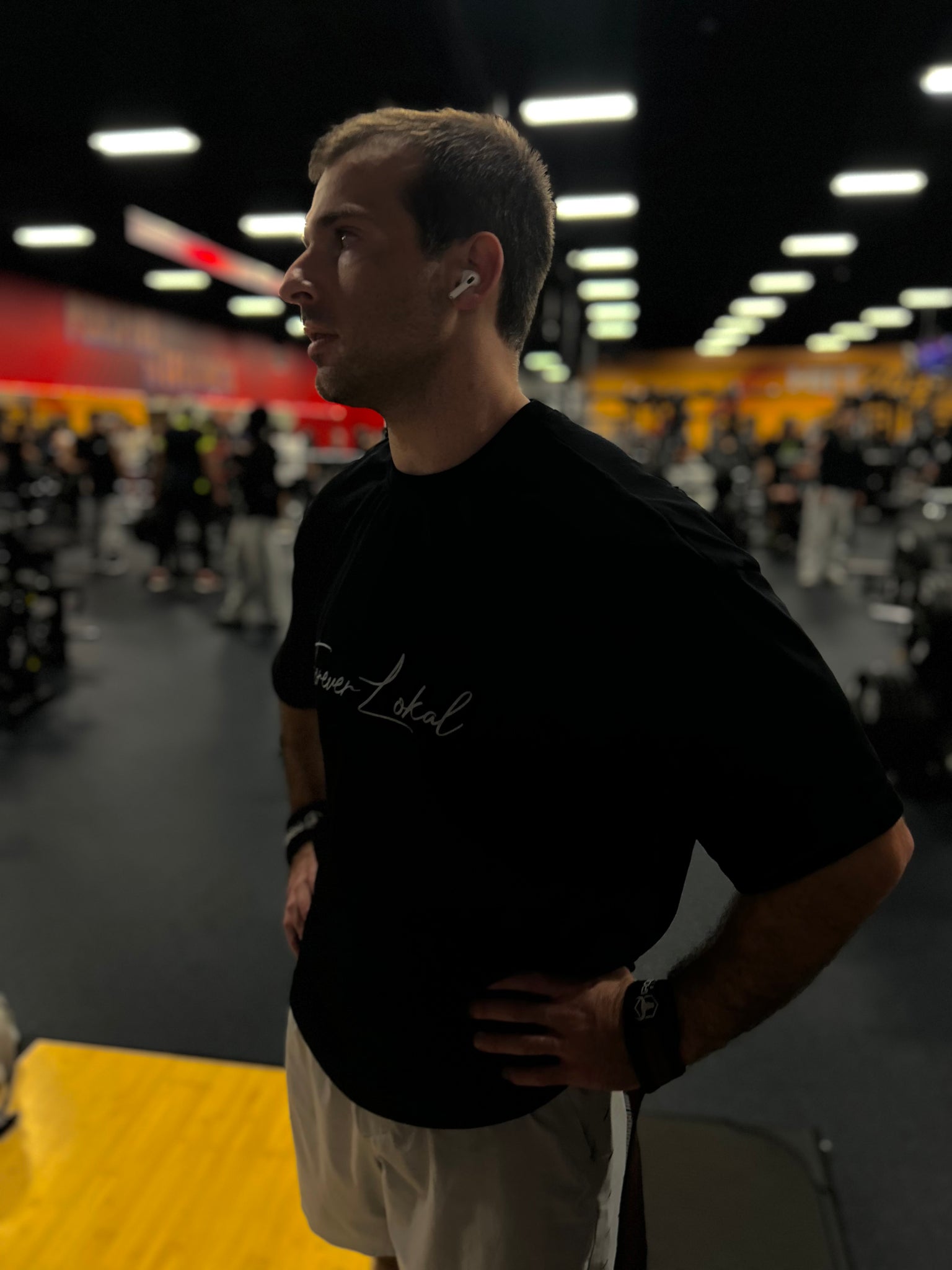 "Forever Lokal Signature" - Black & White Unisex Essential Heavyweight T-Shirt