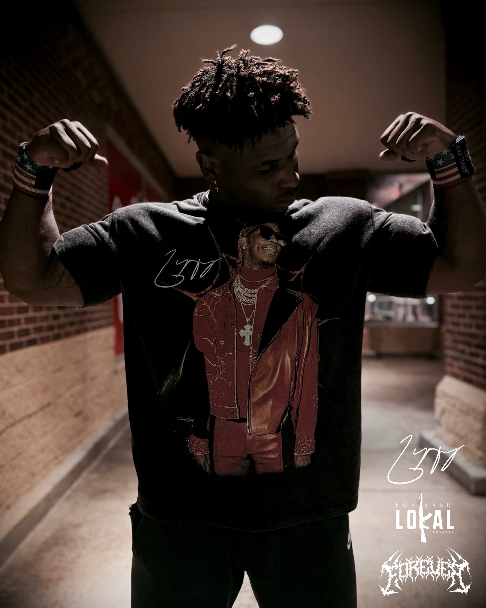 FOREVER KING SPIDER Oversize Snow Washed T-Shirt