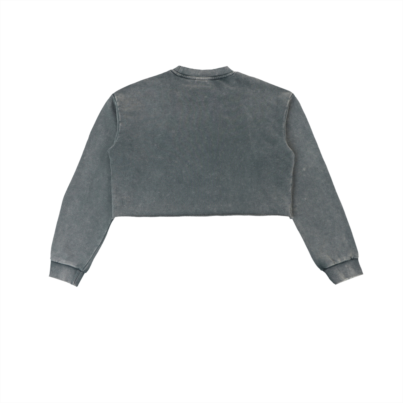 She Lokal Washed Raw Edge Cropped Sweatshirt
