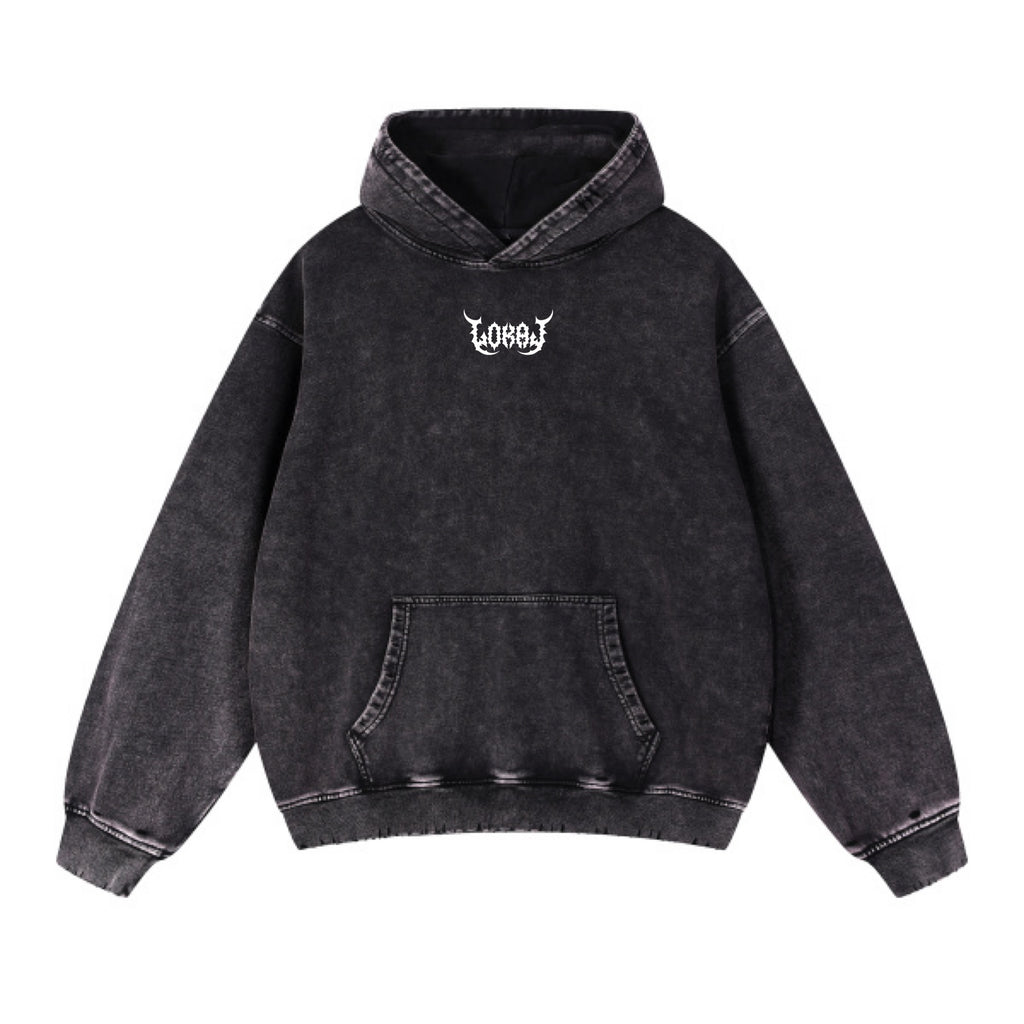 Lokal Acid Wash Hoodie - ( Top For Men Sweatsuit )