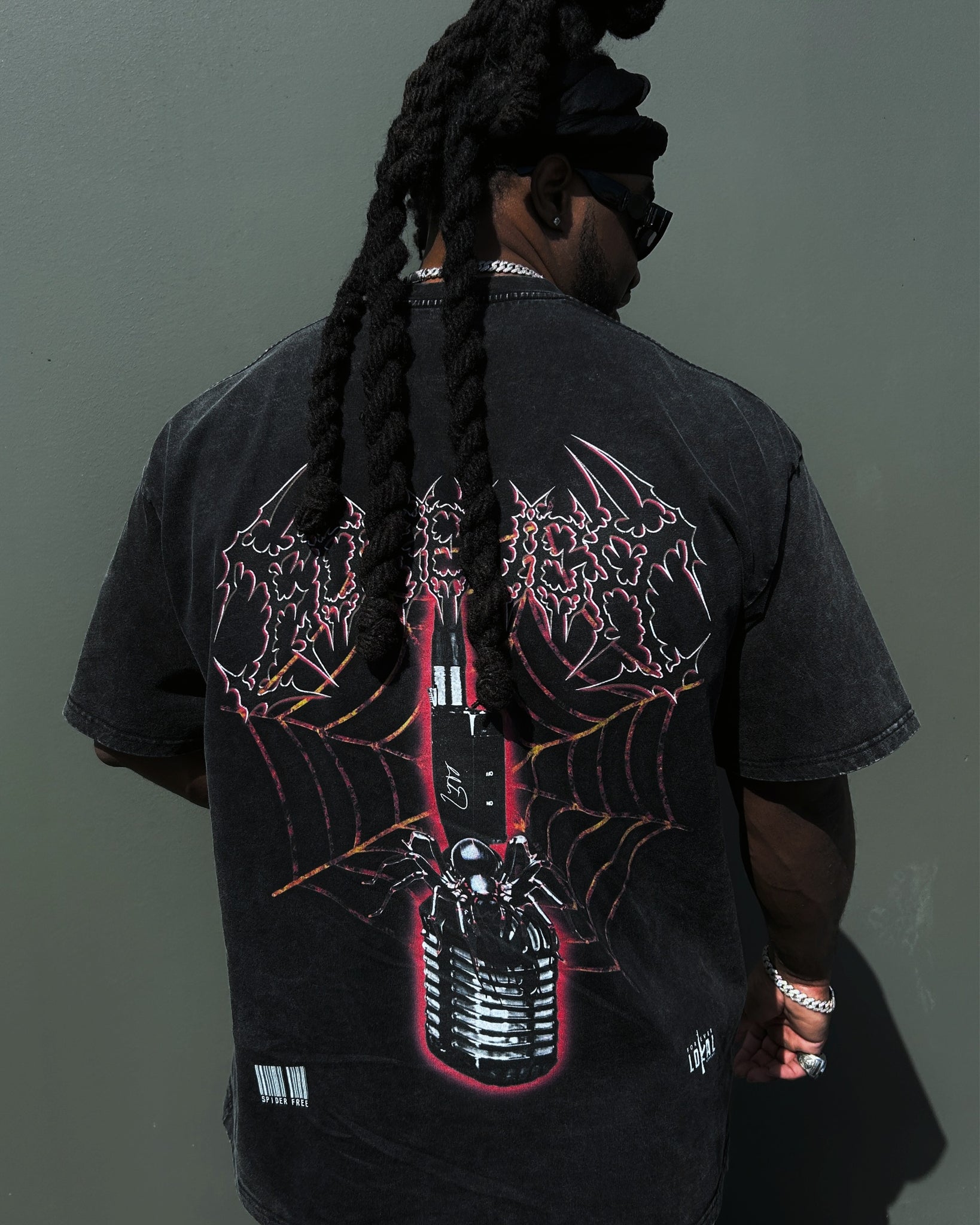 FOREVER KING SPIDER Oversize Snow Washed T-Shirt