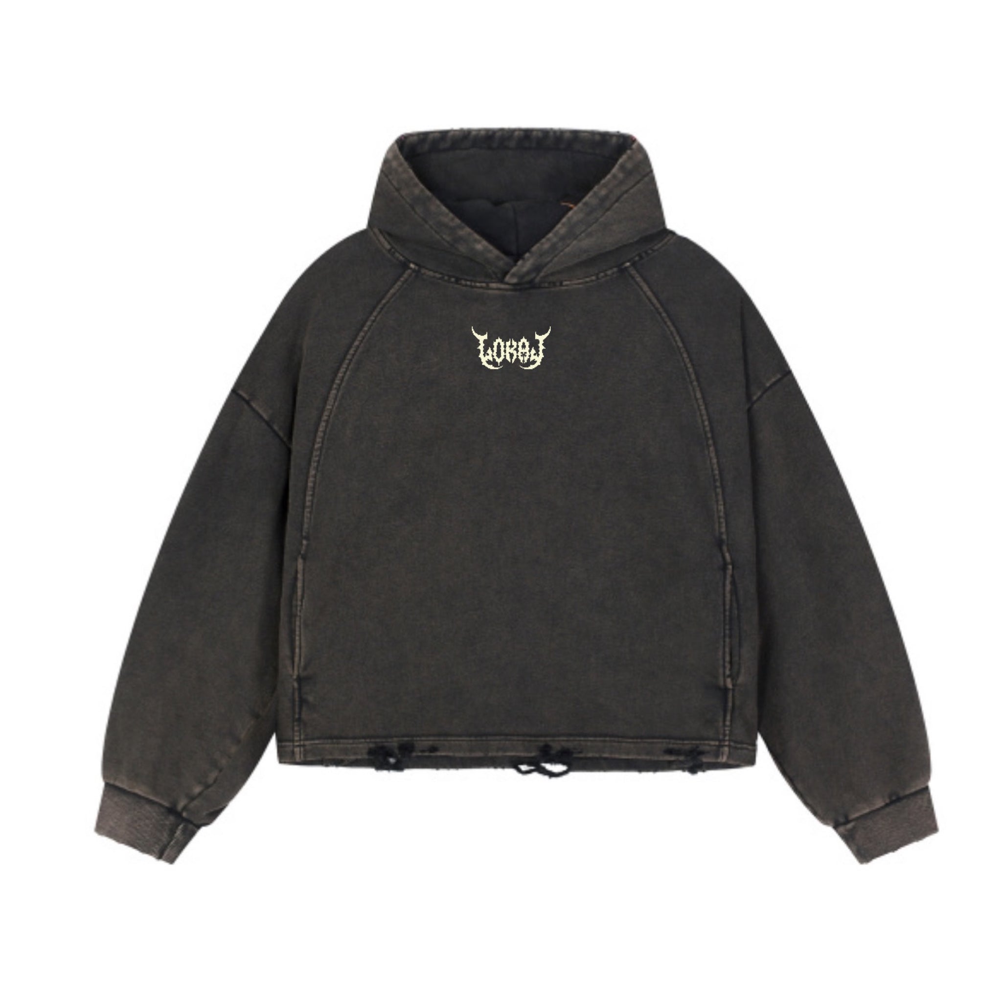 Blood Sweat Tears - Vintage Washed Frayed-Hem Hoodie