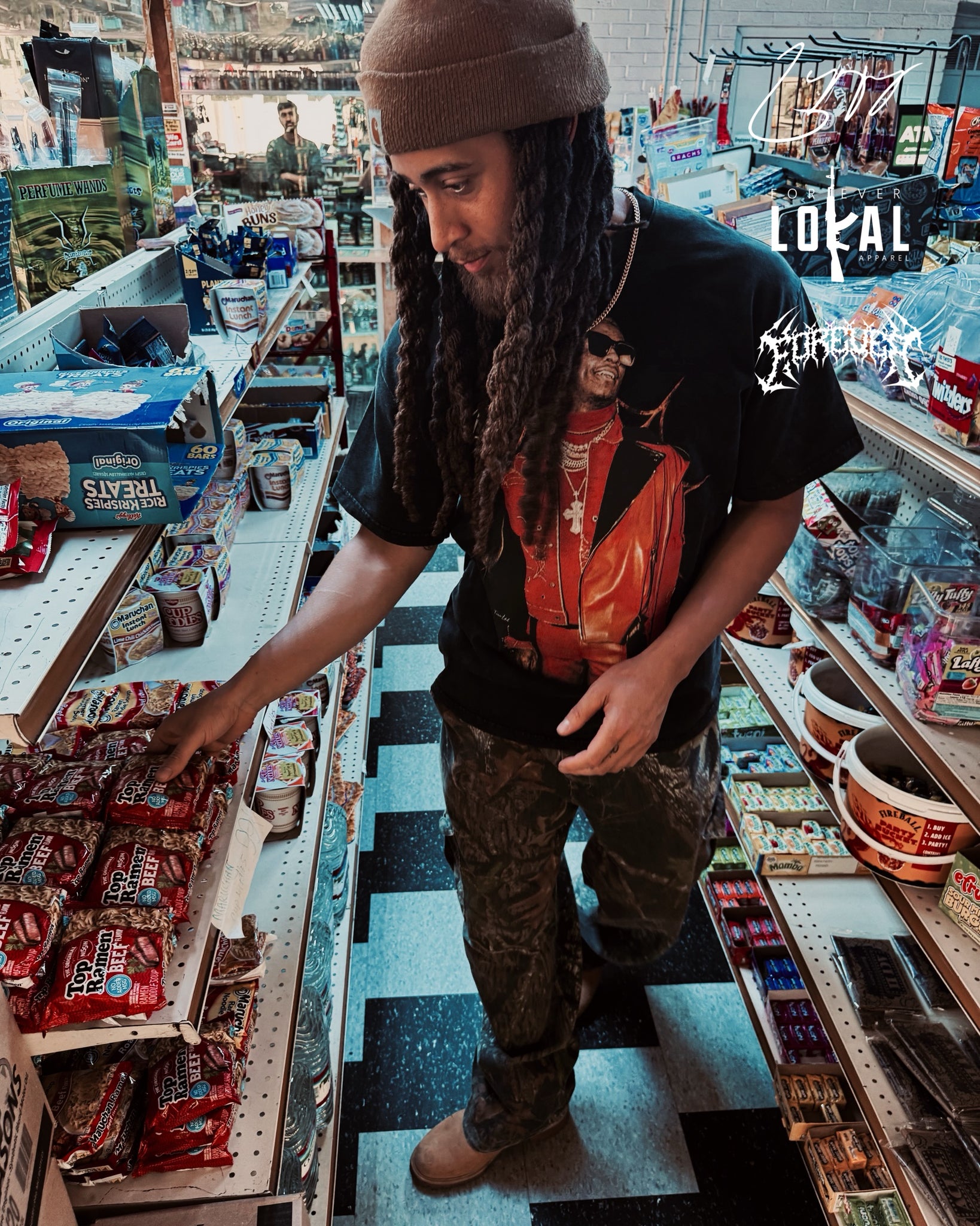 FOREVER KING SPIDER Oversize Snow Washed T-Shirt