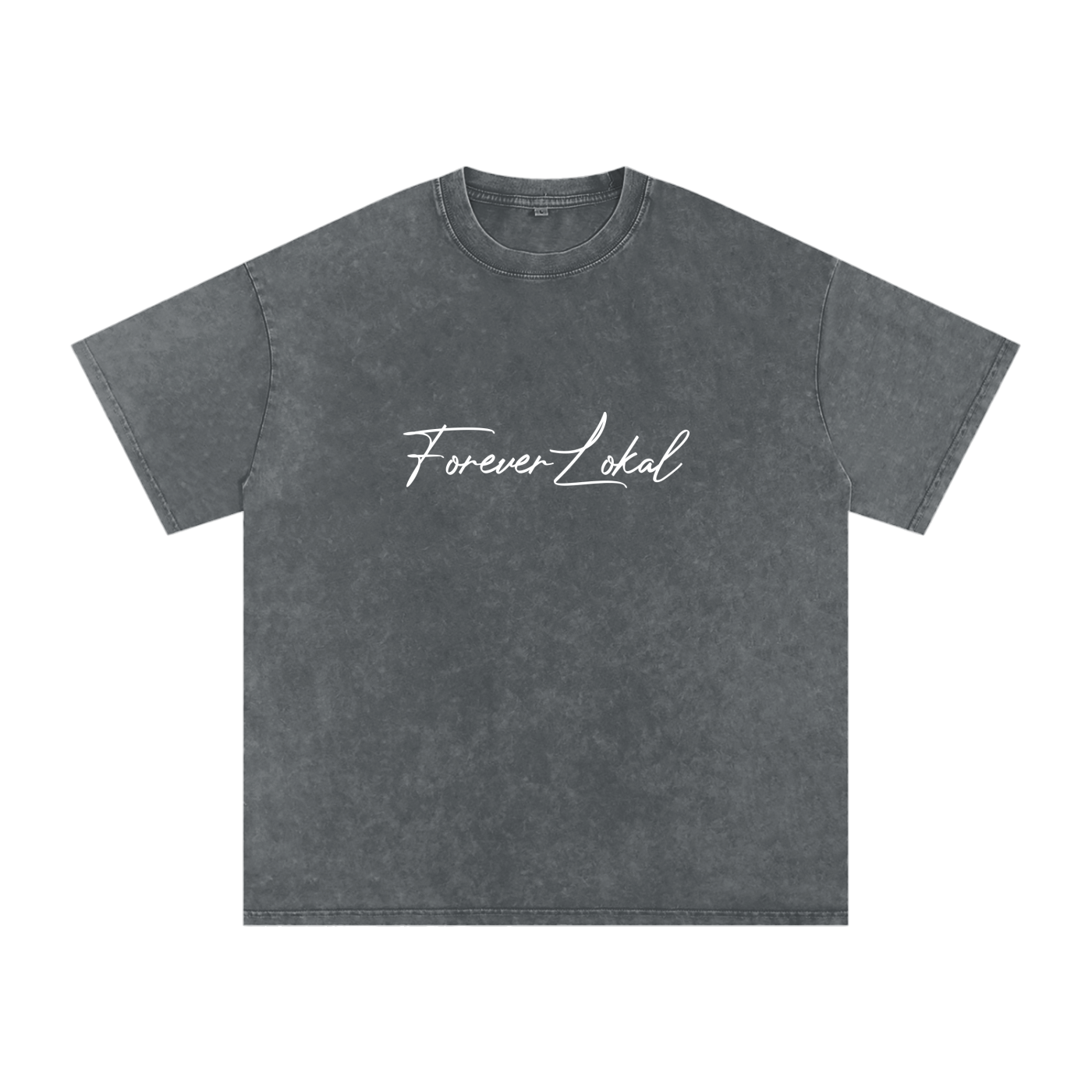 "Forever Lokal Signature"- Snow Washed Unisex Tee