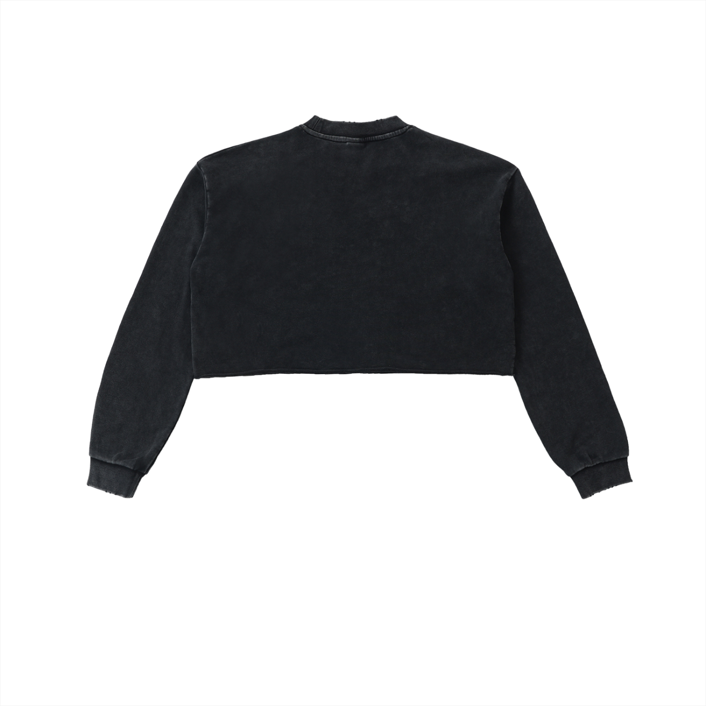 She Lokal Washed Raw Edge Cropped Sweatshirt