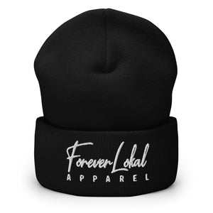 FOREVER LOKAL APPAREL LOGO CUFFED BEANIE (WHITE)