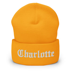 Charlotte Old English Cuffed Beanie