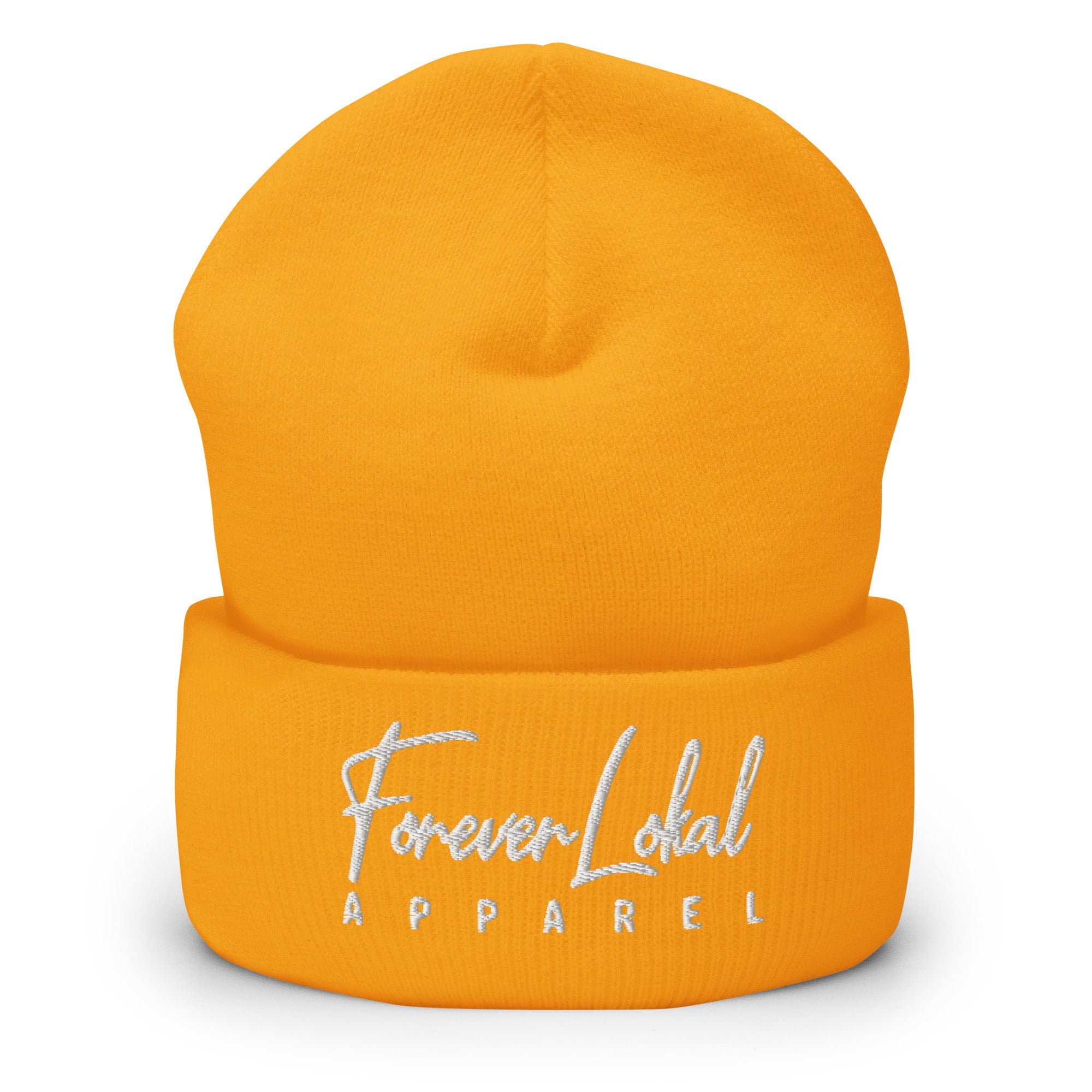 FOREVER LOKAL APPAREL LOGO CUFFED BEANIE (WHITE)