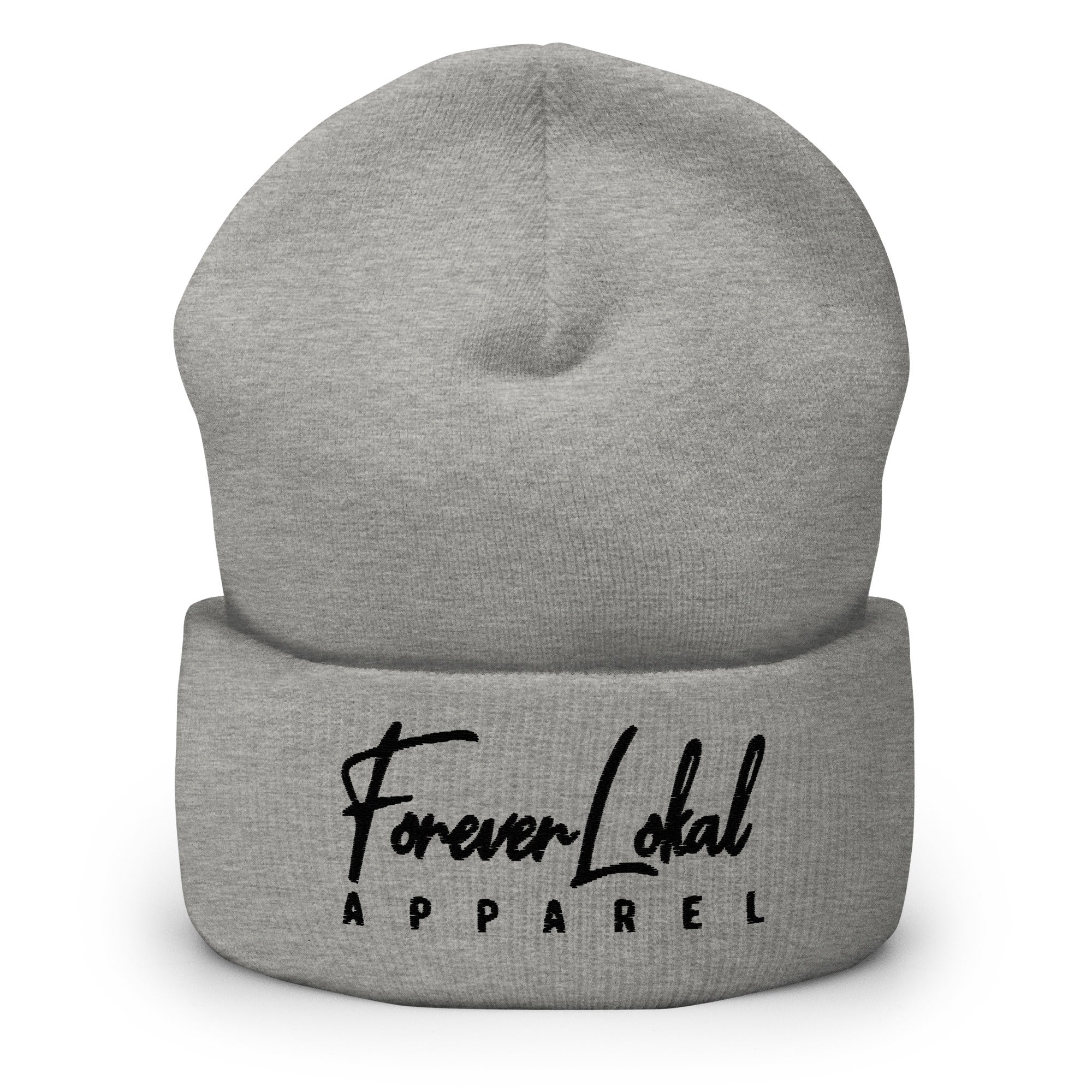 FOREVER LOKAL APPAREL LOGO CUFFED BEANIE (BLACK LOGO)