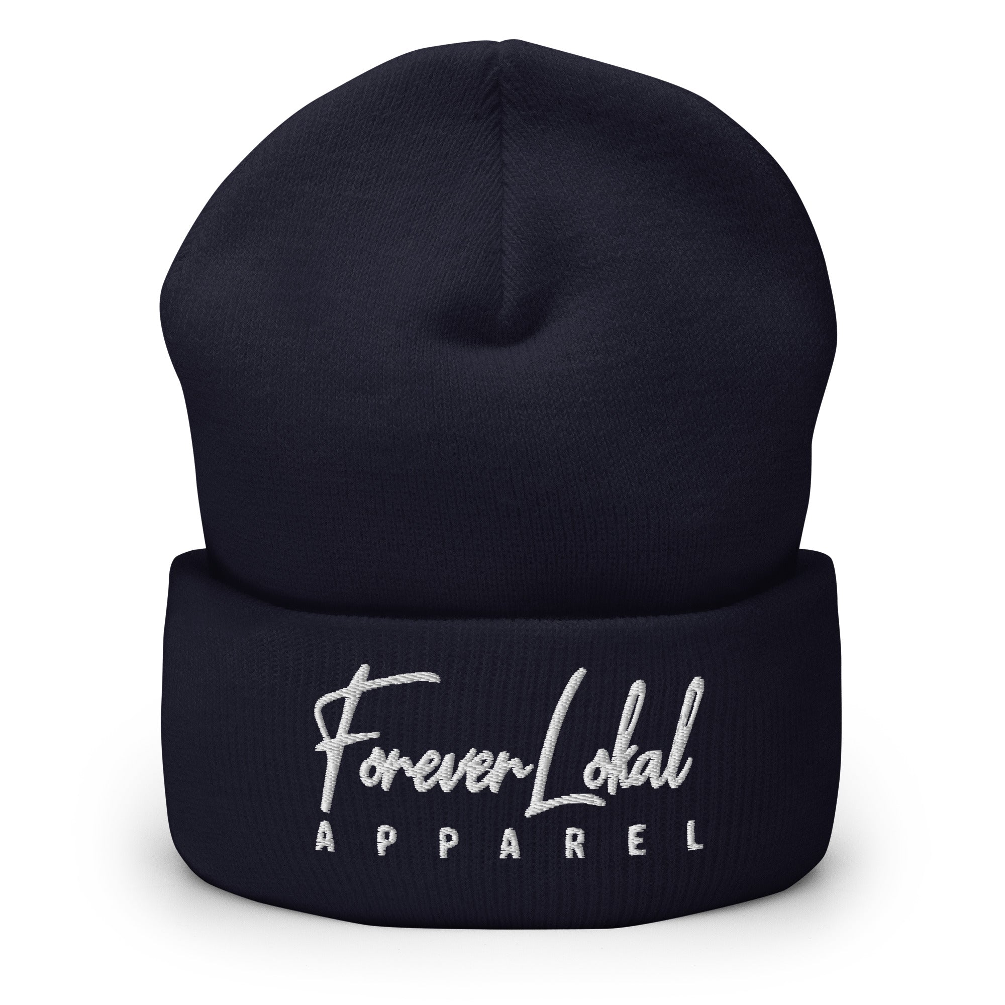 FOREVER LOKAL APPAREL LOGO CUFFED BEANIE (WHITE)