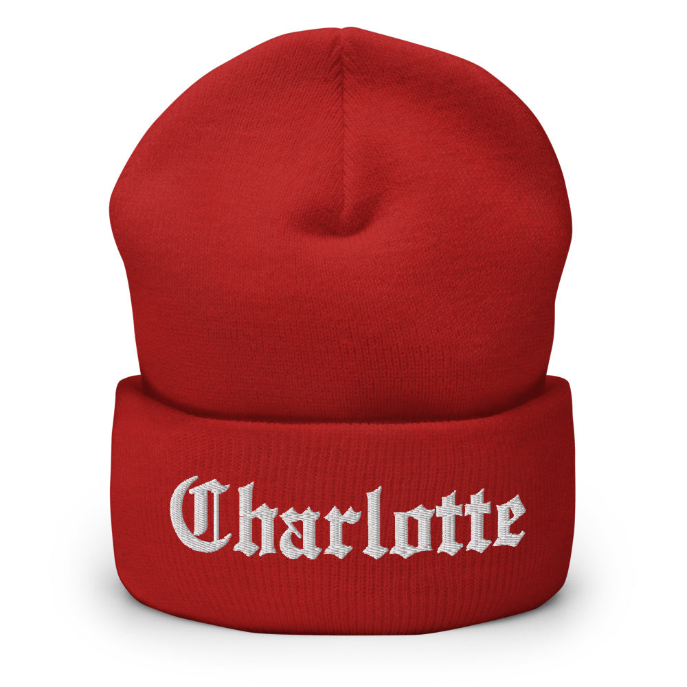 Charlotte Old English Cuffed Beanie