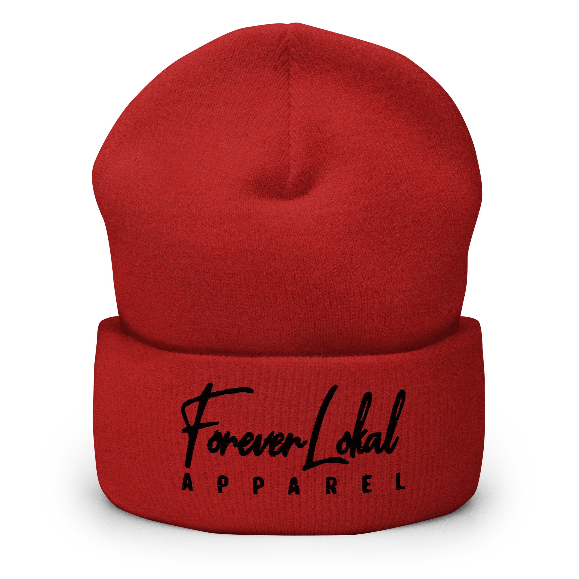 FOREVER LOKAL APPAREL LOGO CUFFED BEANIE (BLACK LOGO)