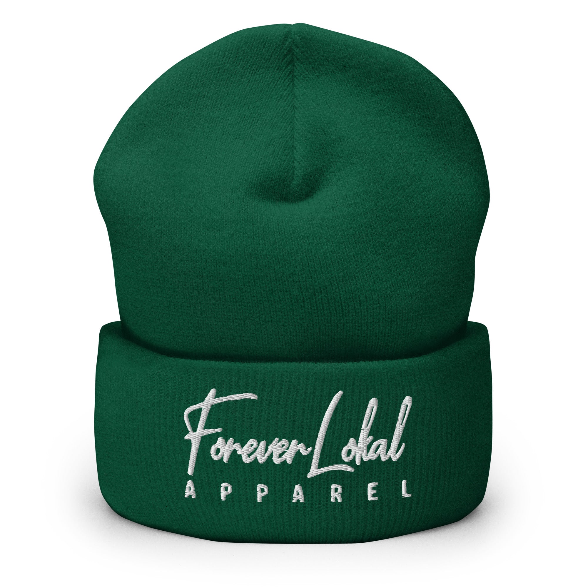 FOREVER LOKAL APPAREL LOGO CUFFED BEANIE (WHITE)