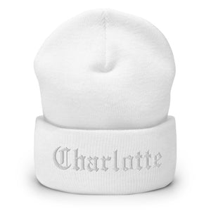 Charlotte Old English Cuffed Beanie